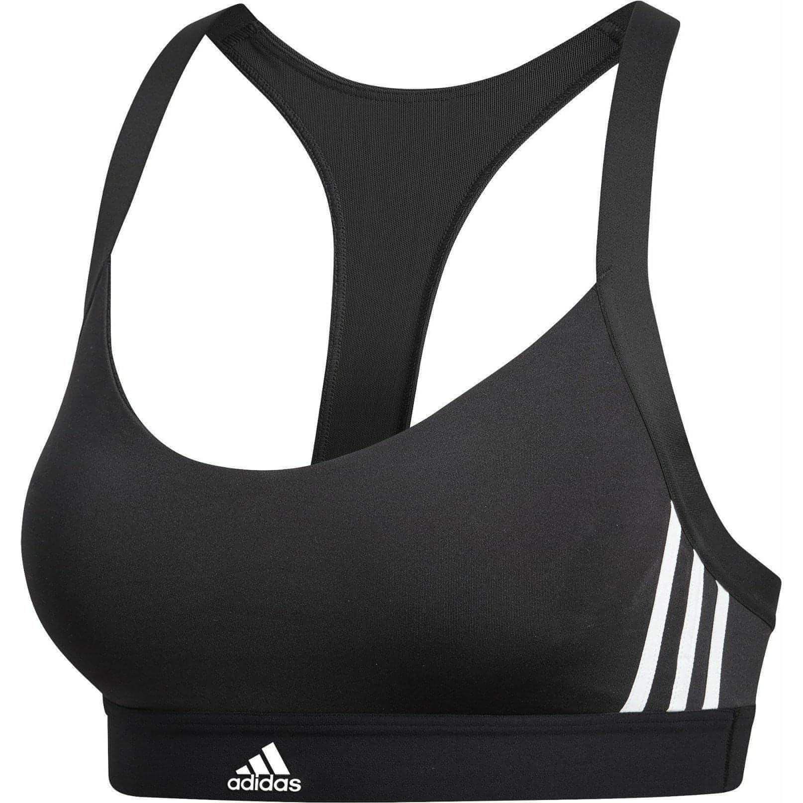 adidas All Me 3 Stripes Womens Sports Bra - Black