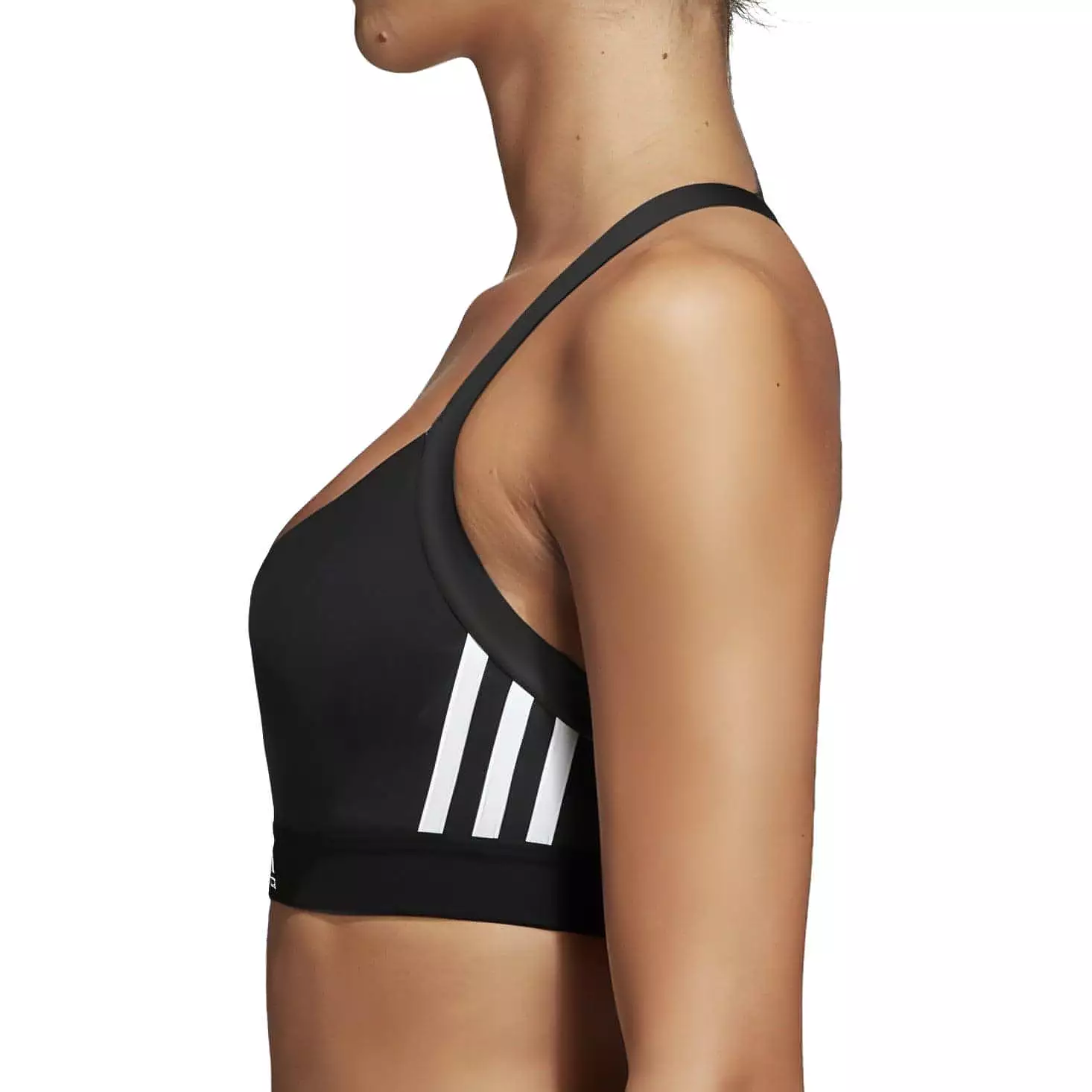 adidas All Me 3 Stripes Womens Sports Bra - Black