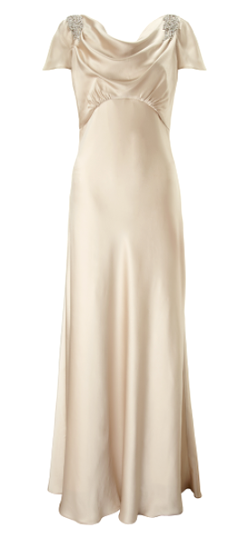 Amorie Satin Cowl Gown