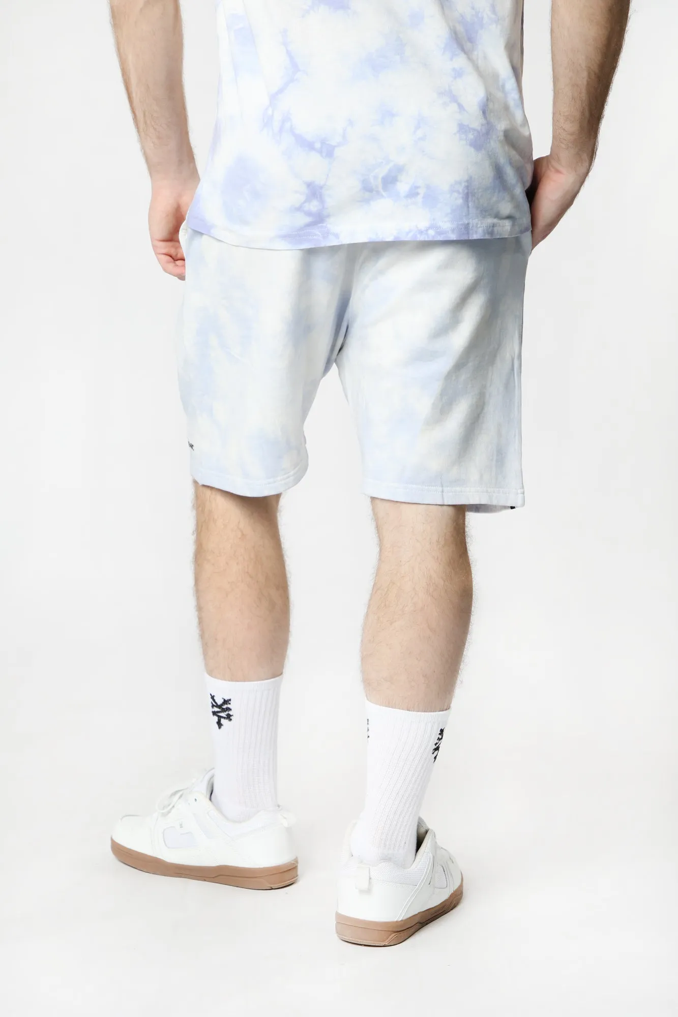 Arsenic Mens Tie-Dye Fleece Shorts