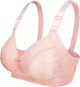 Bras for Women All Day Comfort Bra, No Wire Jacquard and Mesh Light Padded Bra S4693318