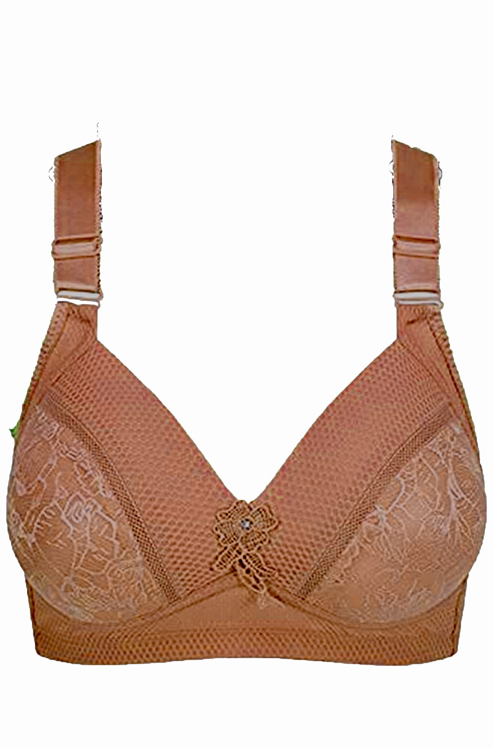 Bras for Women All Day Comfort Bra, No Wire Jacquard and Mesh Light Padded Bra S4693318