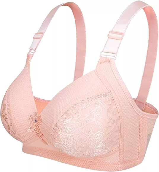 Bras for Women All Day Comfort Bra, No Wire Jacquard and Mesh Light Padded Bra S4693318