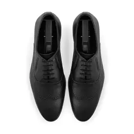 Brogue Dotted Oxfords-Black