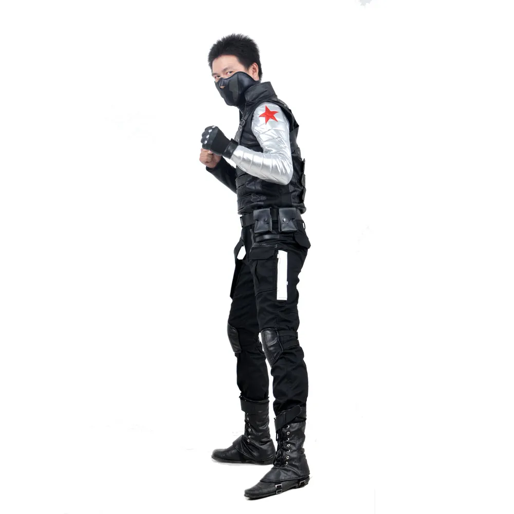 Captain America 2  Bucky Barnes winter soldier cosplay costume