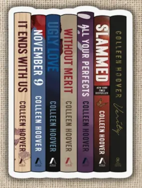 Colleen Hoover Bestsellers Book Stack Sticker