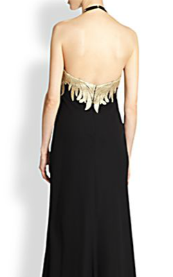 Crepe Halter Gown