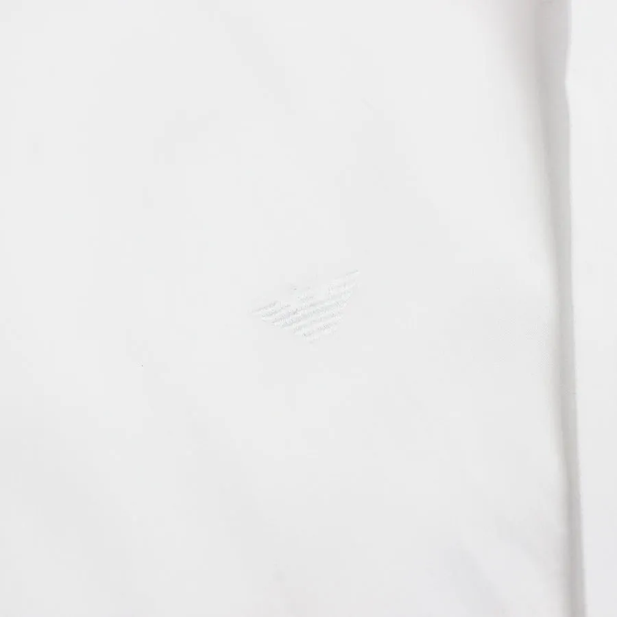 Emporio Armani - Slim Fit Stretch Poplin Shirt in White