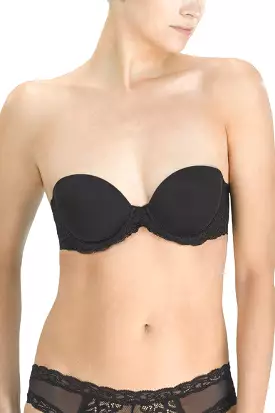 Feathers Strapless Bra | Black