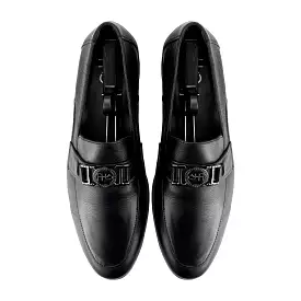 FHS Brass Buckled Loafers-Black