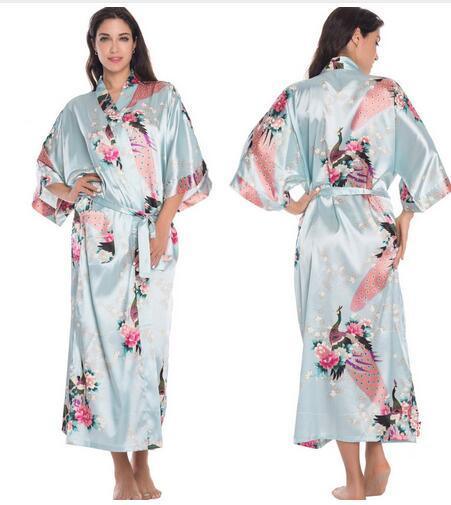 Floral Silk Kimono Nightgown