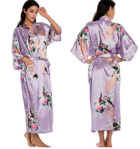 Floral Silk Kimono Nightgown