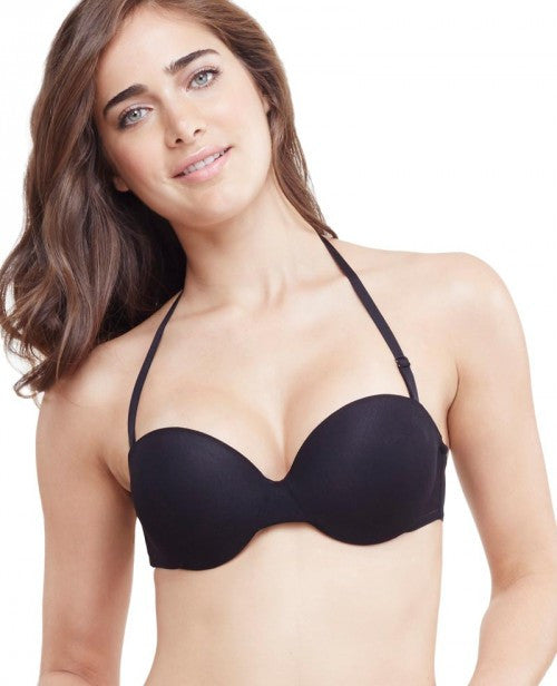 Gossamer Mesh Strapless Bump-It-Up Bra | Black