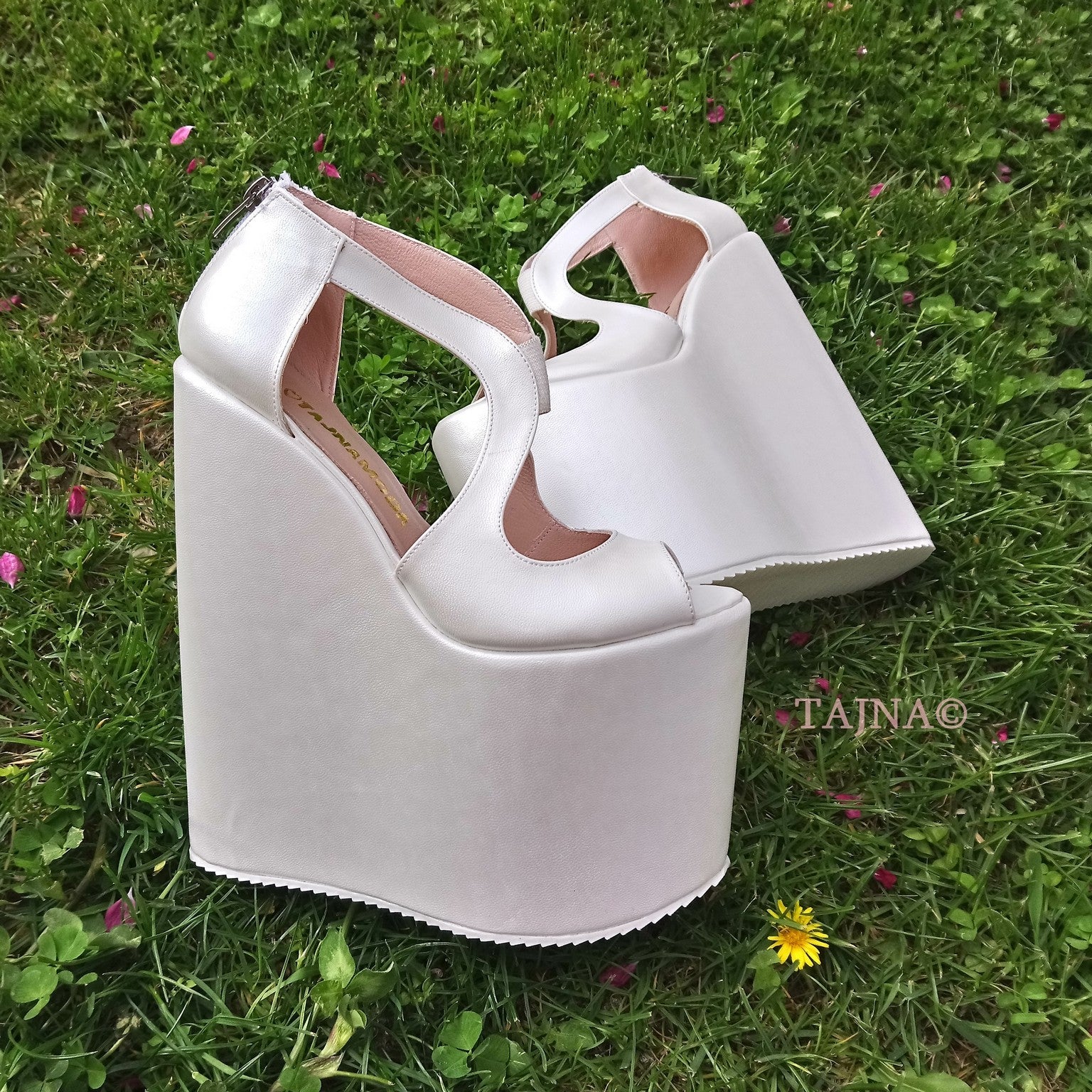 Ivory 18-22 cm Super High Heel Wedding Shoes Wedges