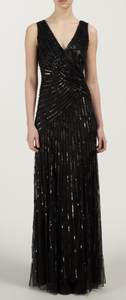 Juliet Sequin Gown Black