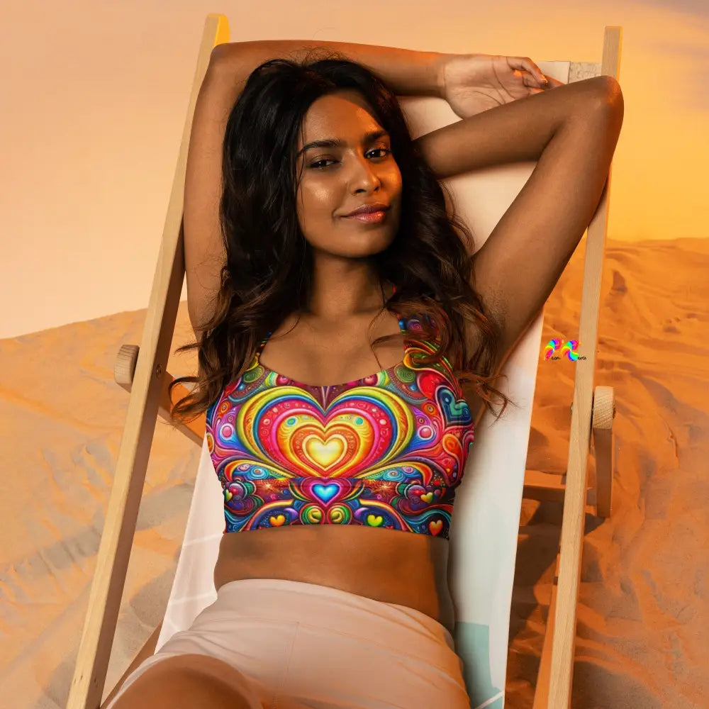 Love Dreamscape Longline Sports Bra