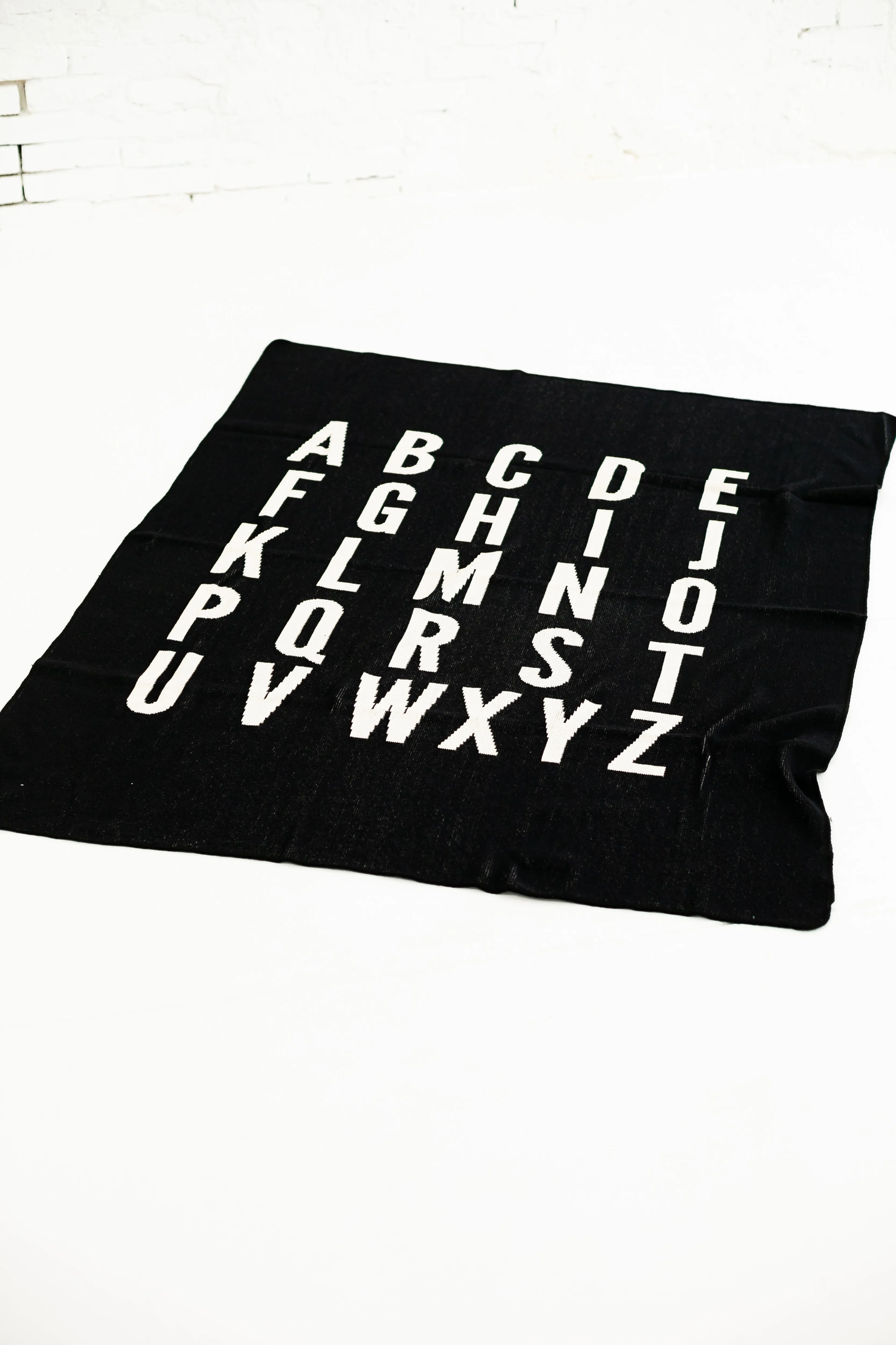 Made in the USA | Recycled Cotton Blend  ABC Throw Blanket