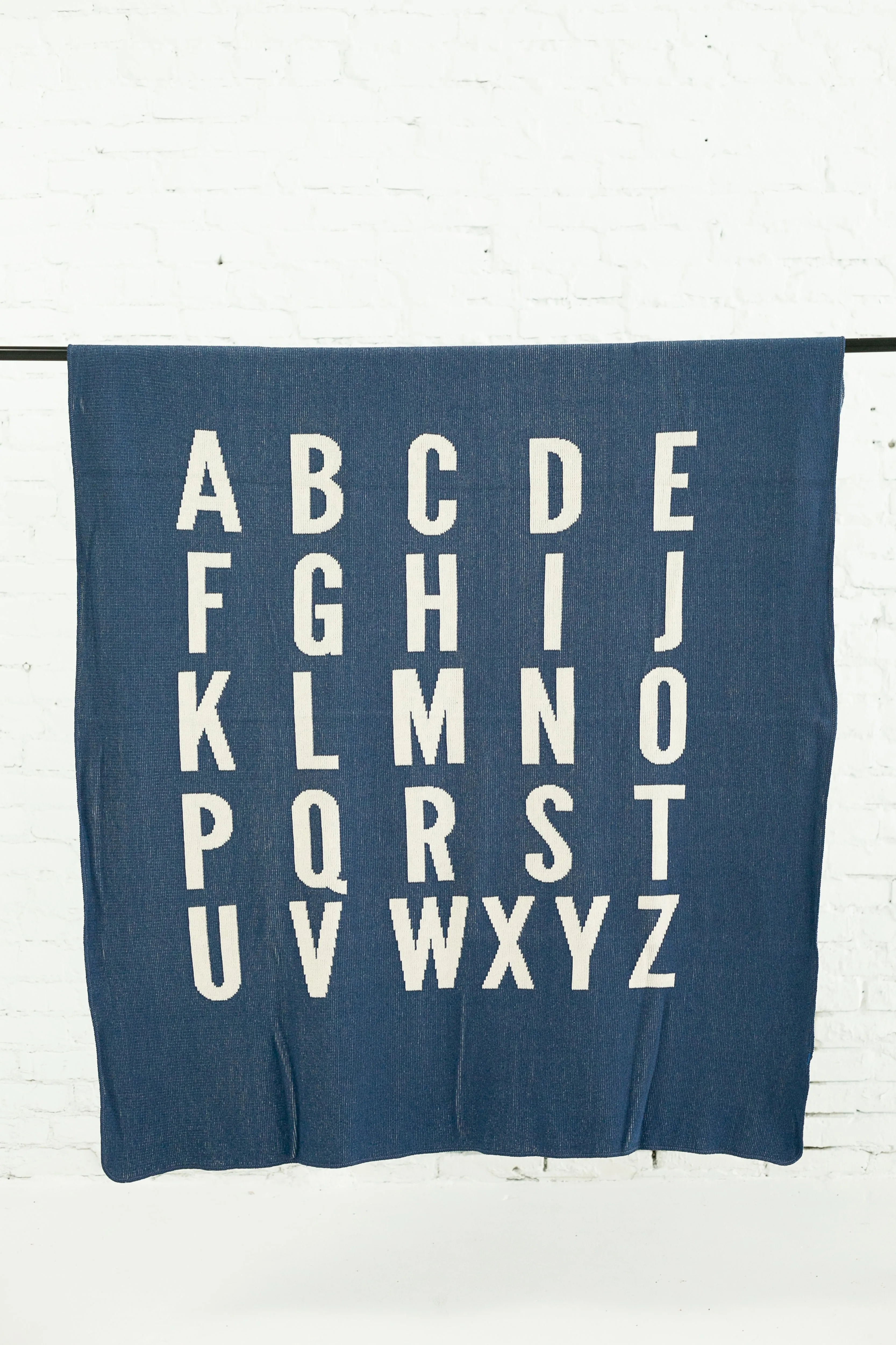 Made in the USA | Recycled Cotton Blend  ABC Throw Blanket