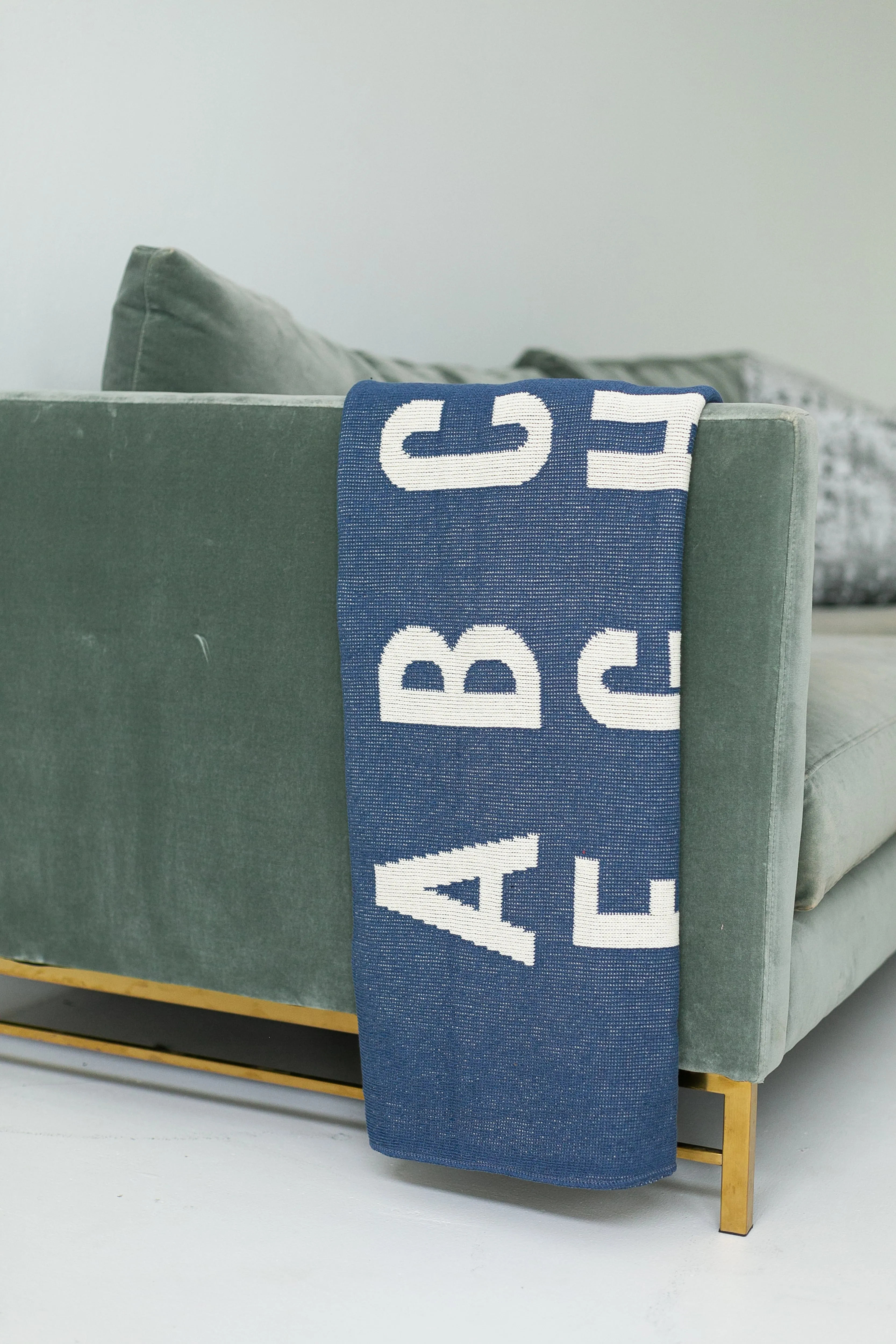 Made in the USA | Recycled Cotton Blend  ABC Throw Blanket