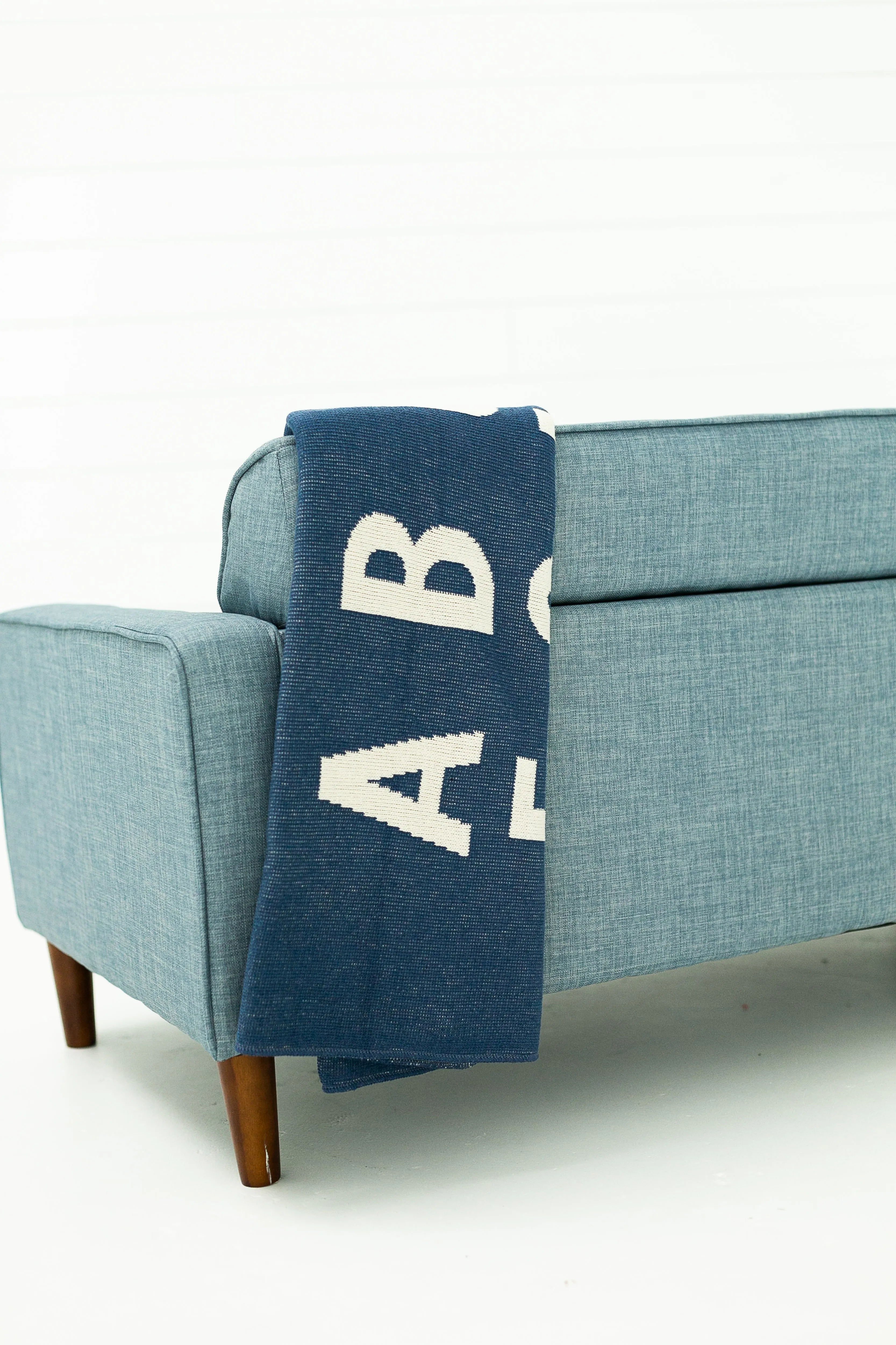 Made in the USA | Recycled Cotton Blend  ABC Throw Blanket