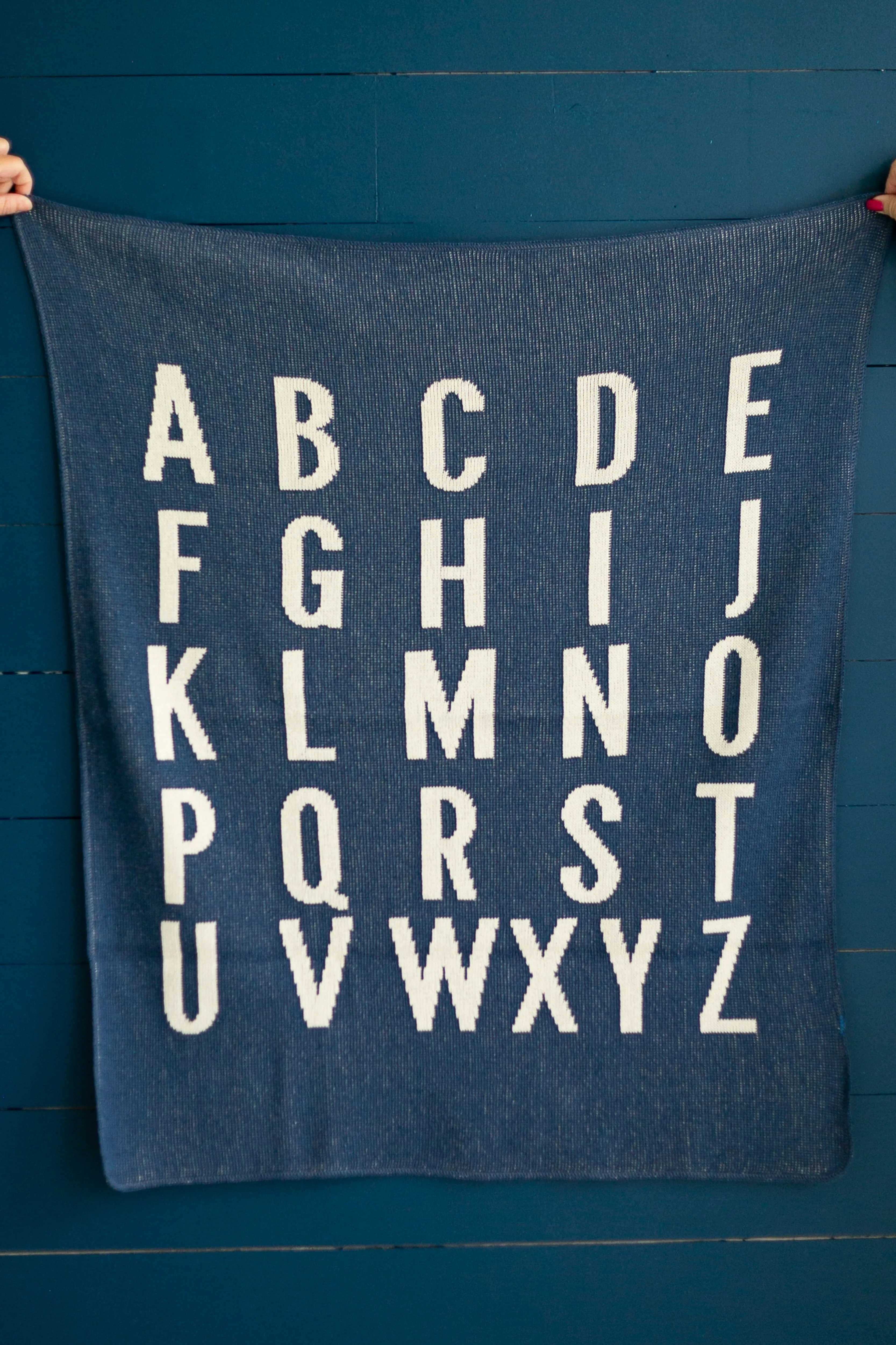 Made in the USA | Recycled Cotton Blend  ABC Throw Blanket