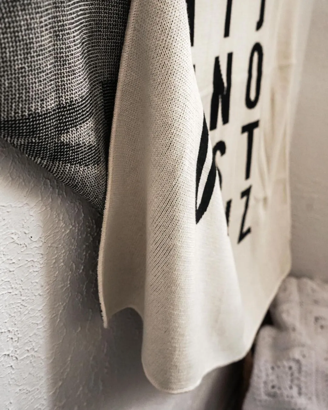 Made in the USA | Recycled Cotton Blend  ABC Throw Blanket