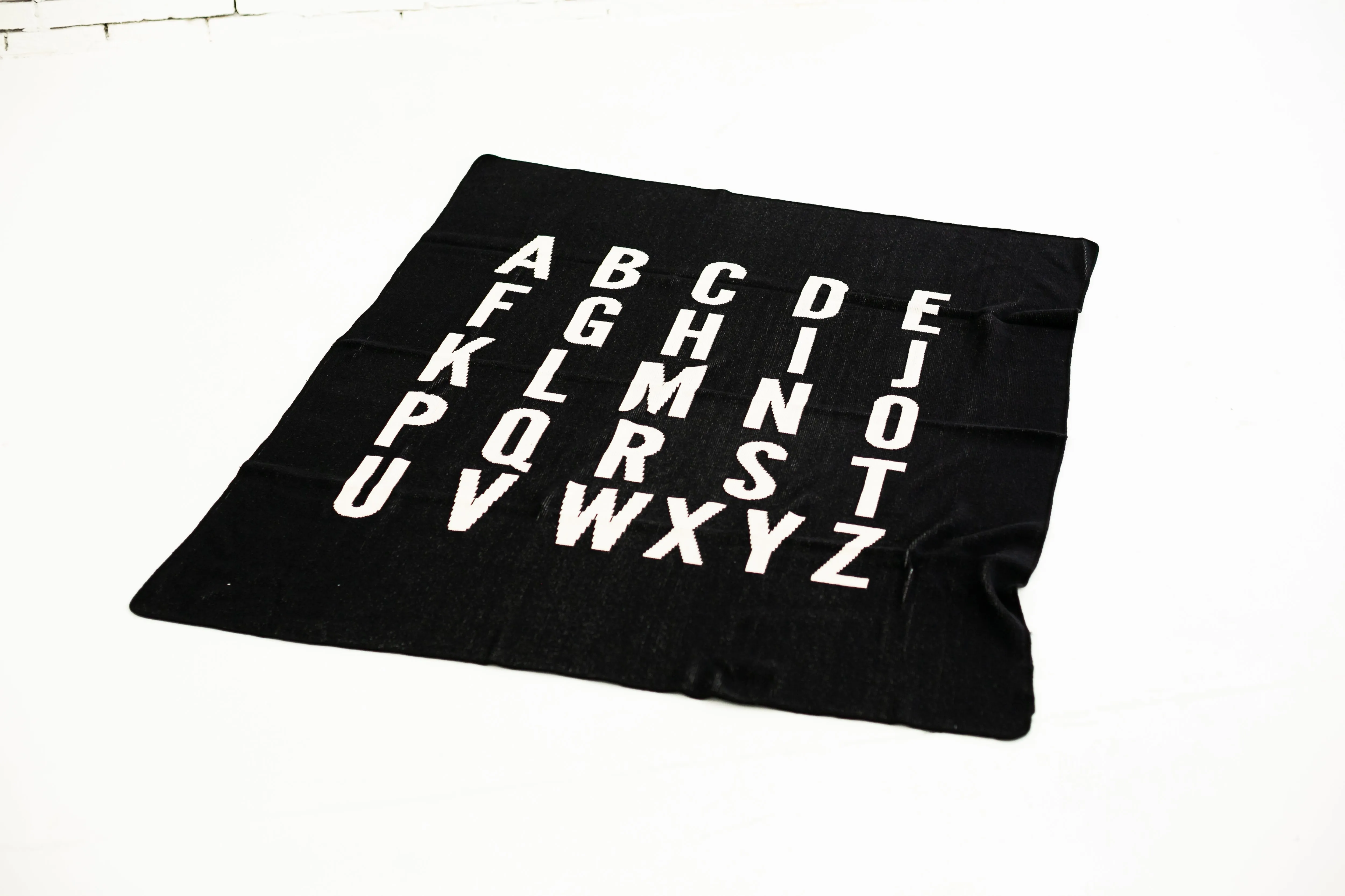 Made in the USA | Recycled Cotton Blend  ABC Throw Blanket