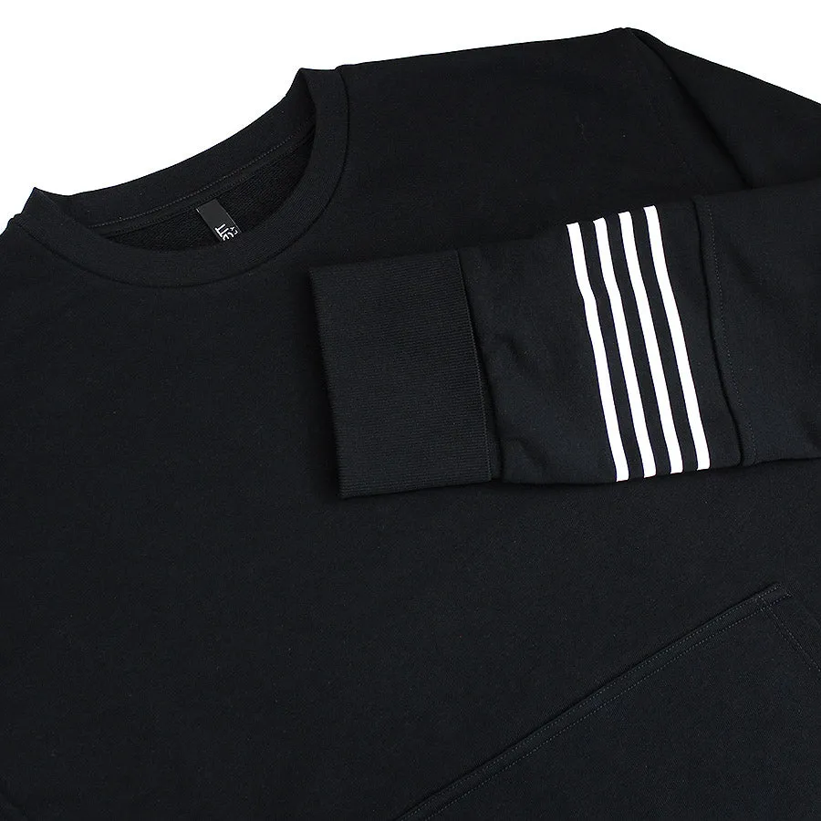 Neil Barrett - Striped Sleeve Luxury Sweatshirt in Black