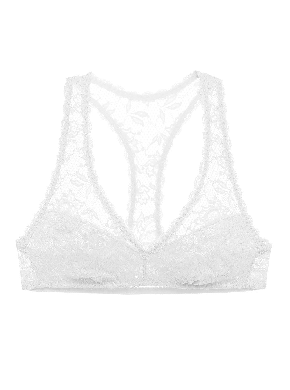 NEVER SAY NEVER RACIE RACERBACK BRALETTE | White