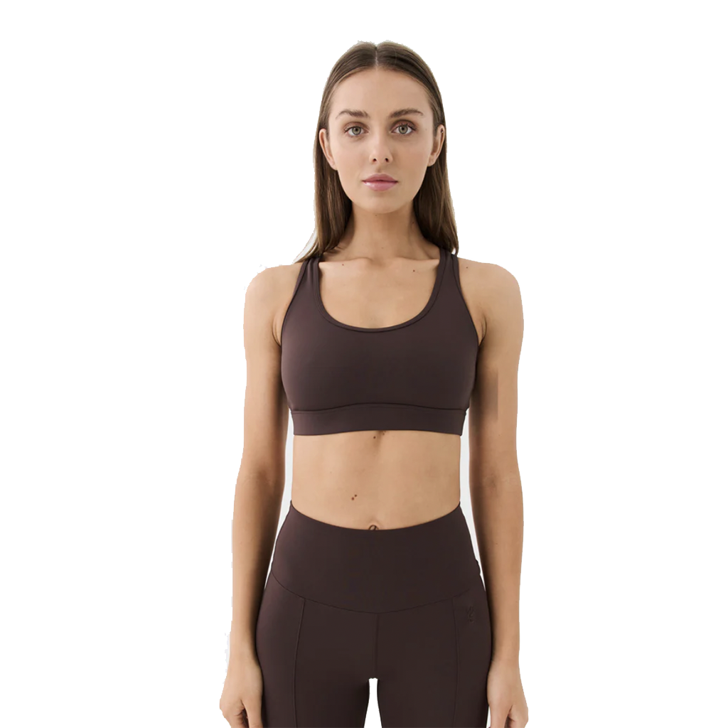 PE Nation Rudimental Sports Bra Coffee Bean Small