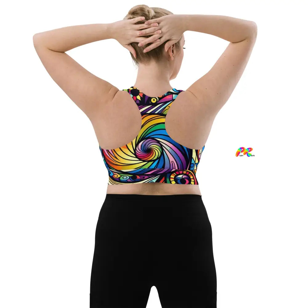 Pride Swirl Longline Sports Bra