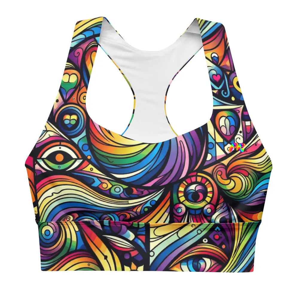 Pride Swirl Longline Sports Bra