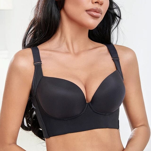 Push-up bras with full back coverage