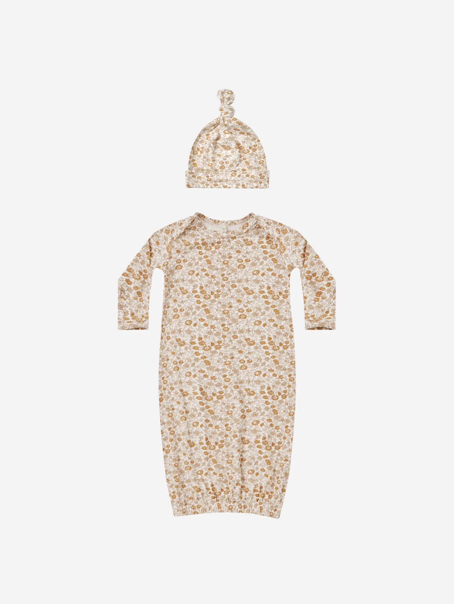 Quincy Mae - Marigold Knotted Gown & Hat Set