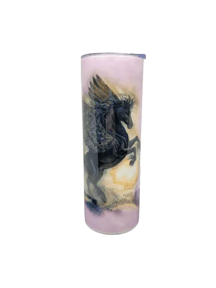 Rearing Black Pegasus Barista Tumbler