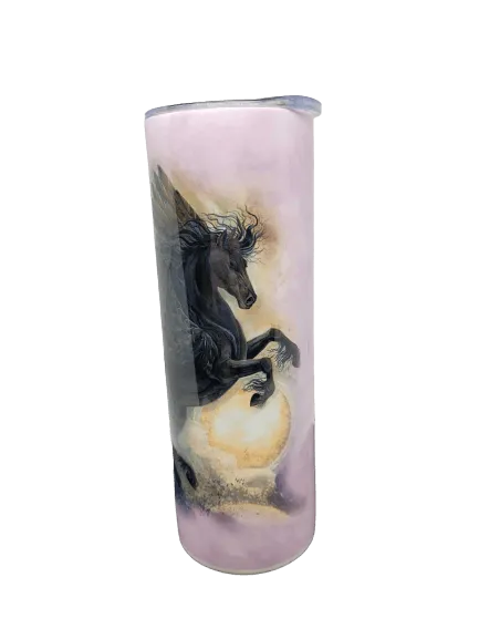 Rearing Black Pegasus Barista Tumbler