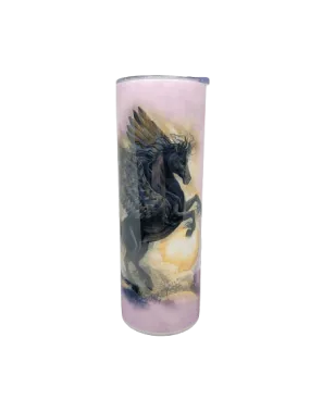 Rearing Black Pegasus Barista Tumbler