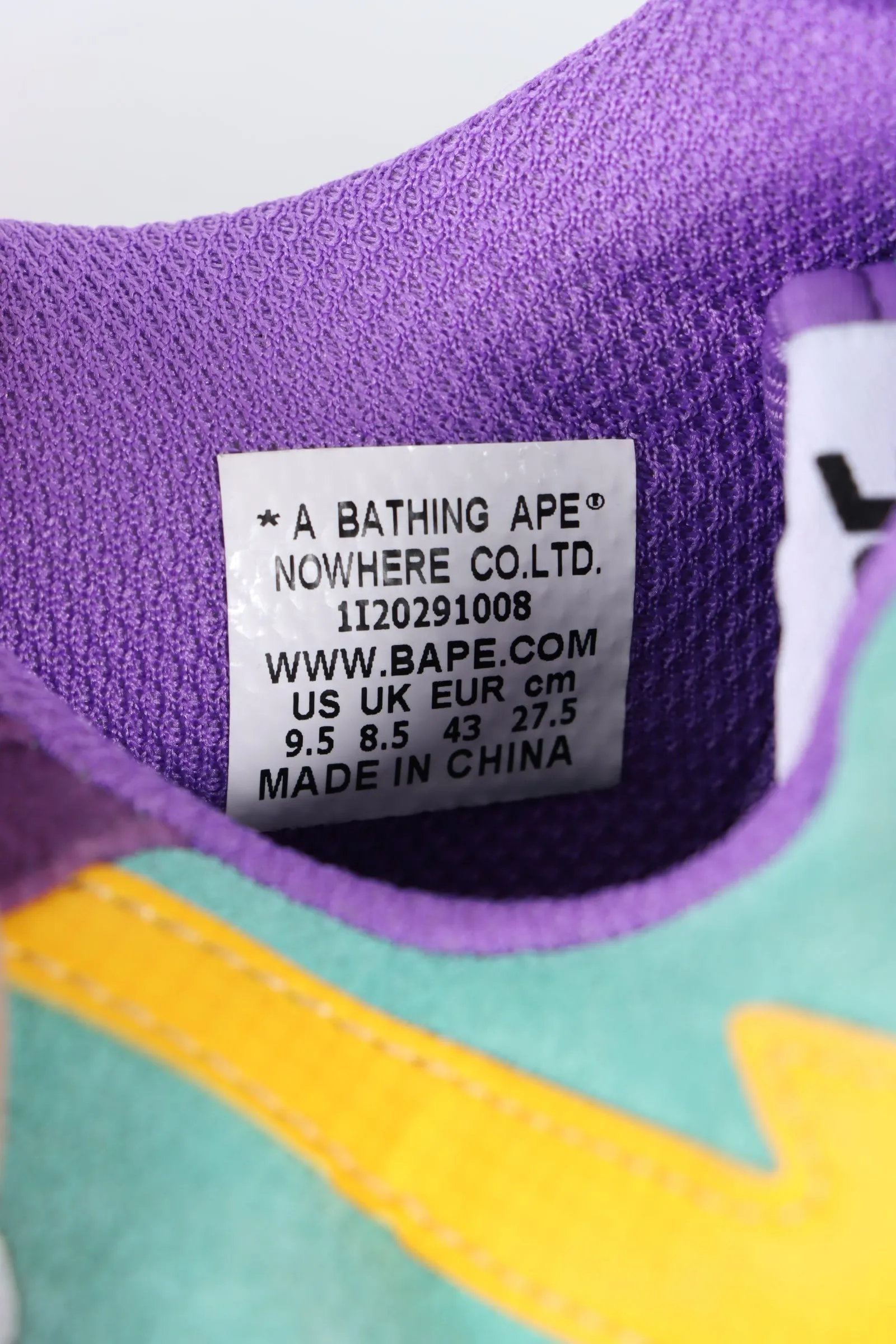 REPLICA Bape Bapesta #2 'Teal/Brown/Yellow' Low Sneakers (9.5)