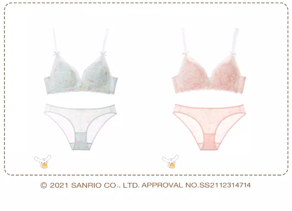 Sanrio licensed Cinnamoroll Baby lace bra + underwear set