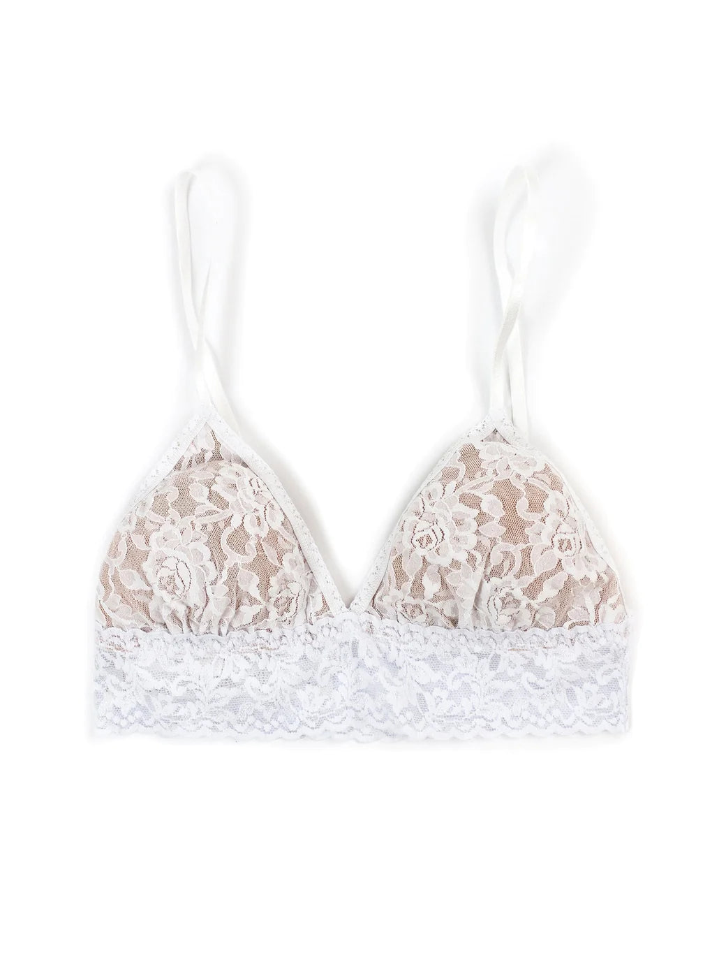 Signature Lace Padded Bralette | White