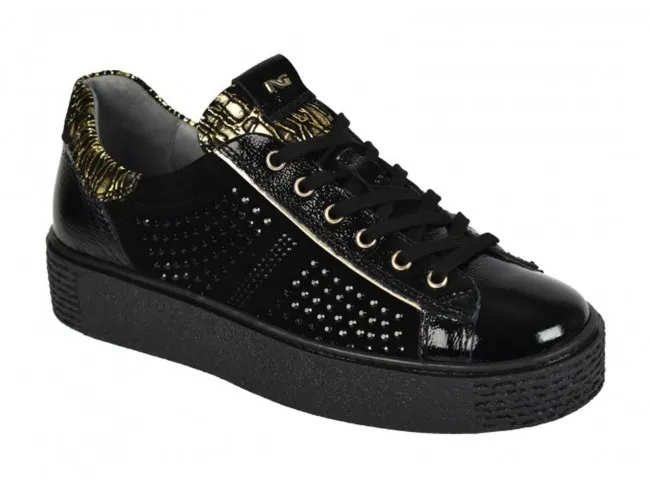 SNEAKERS NEROGIARDINI DONNA NAPLAK NERO COMIX WINTER ORO/NERO A908960D100