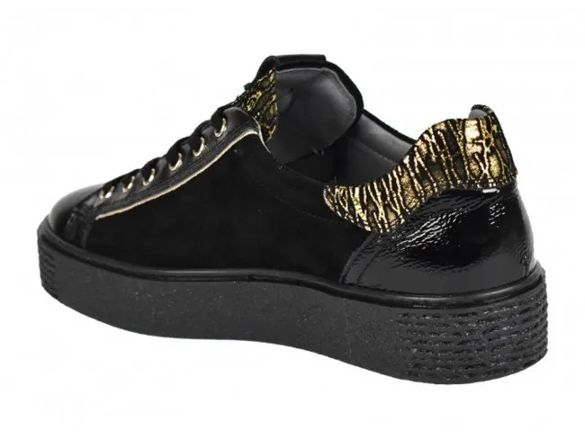 SNEAKERS NEROGIARDINI DONNA NAPLAK NERO COMIX WINTER ORO/NERO A908960D100