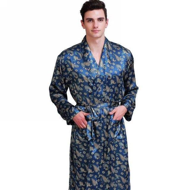 Staying The Night Men Silk Nightgown