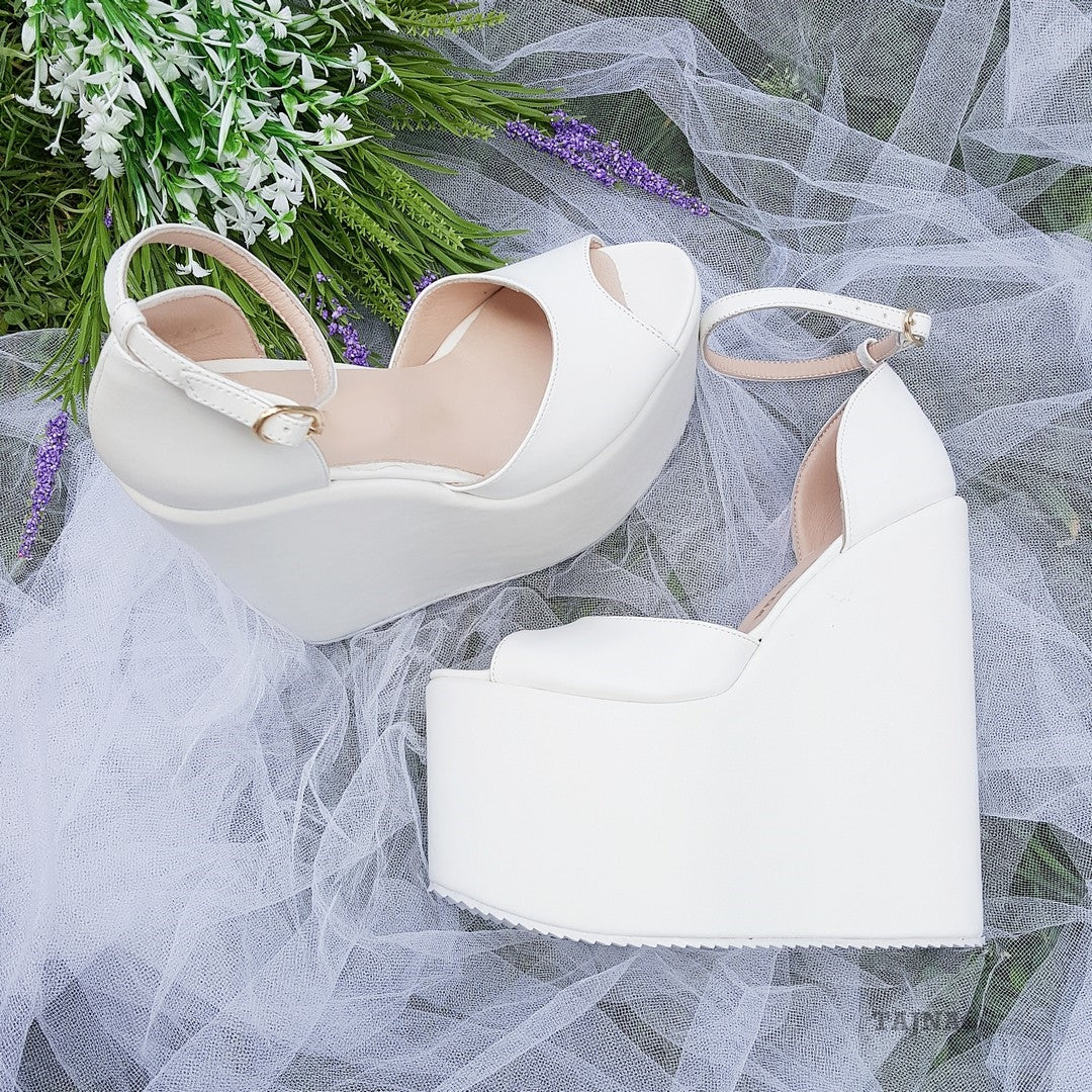 Super High Heel Wedding Shoes Wedges