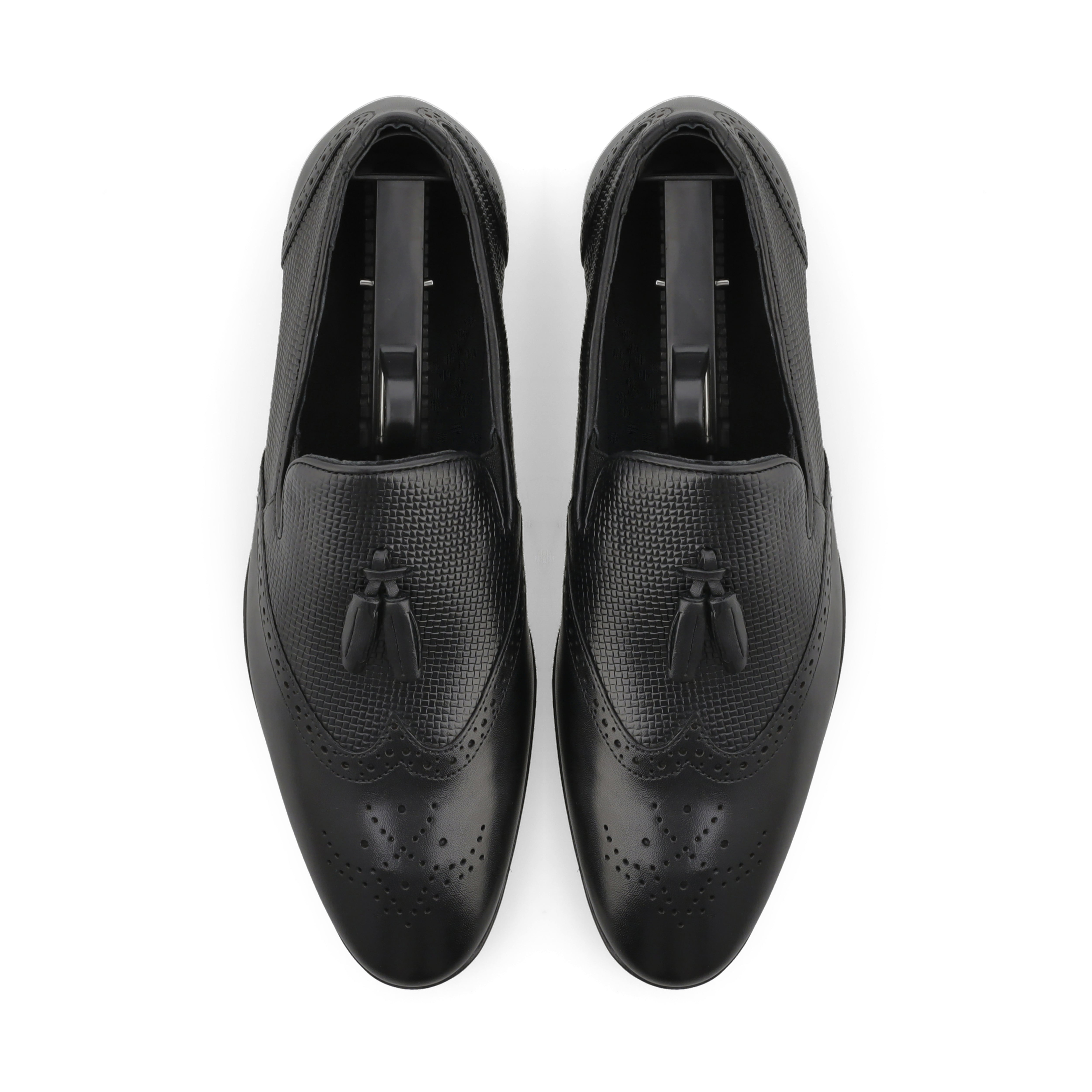 Unique Tassel Brogue Loafers-Black