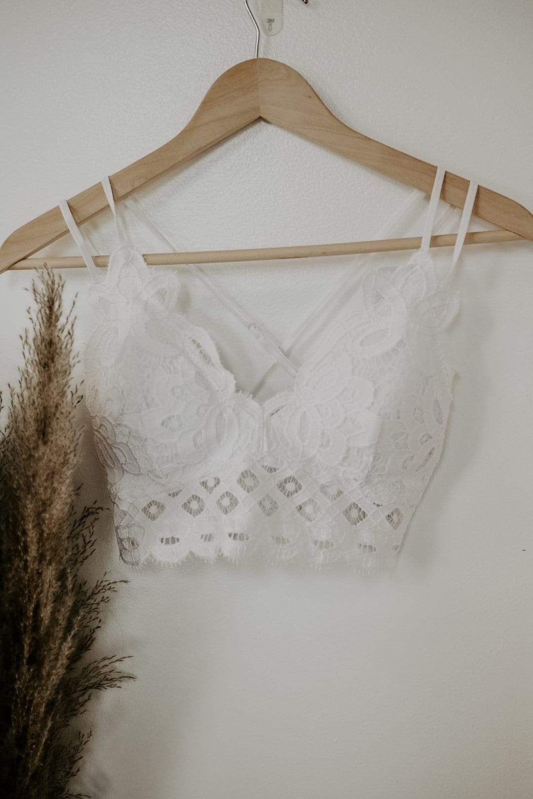 White Lace Me Up Bralette