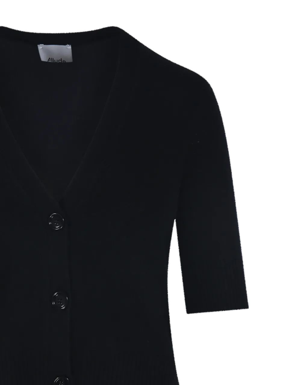 WOMAN ALLUDE BLACK CASHMERE CARDIGAN