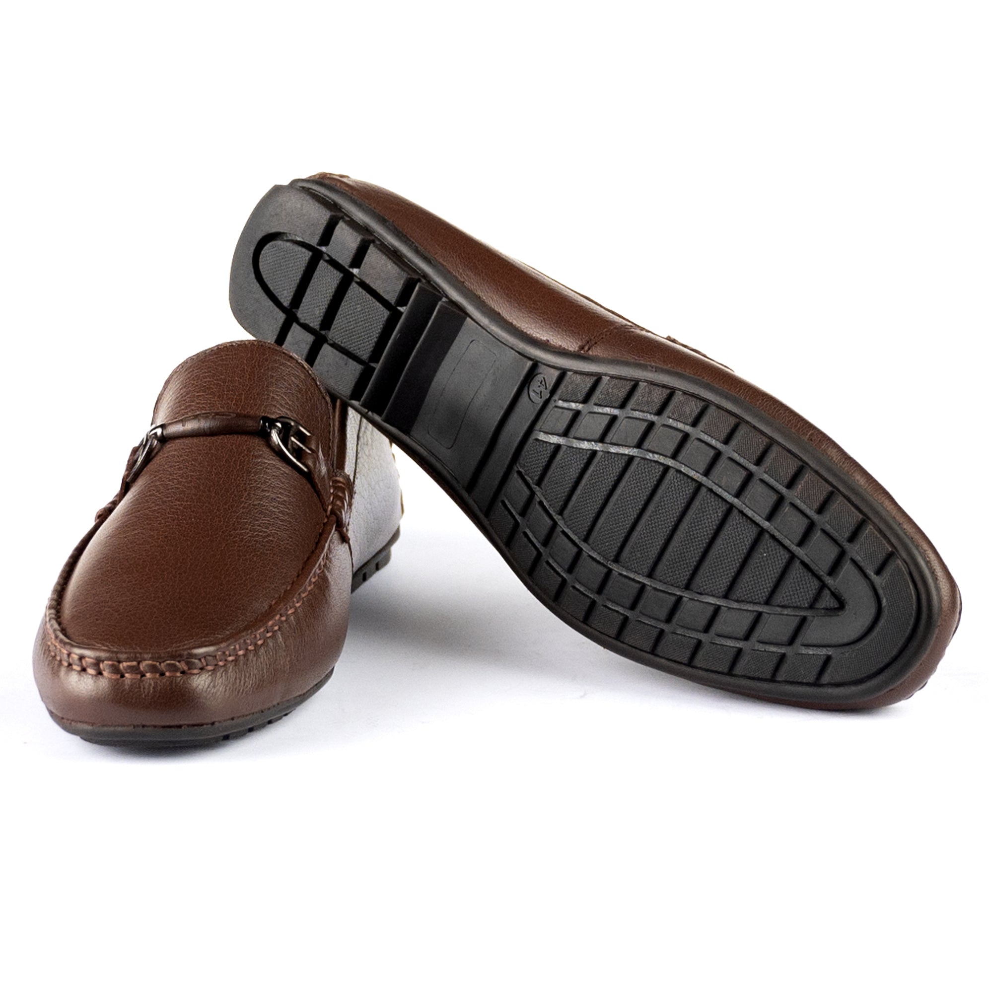 Wrap Buckled Moccasins-Brown