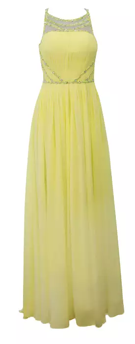 Yellow Pleated Gown